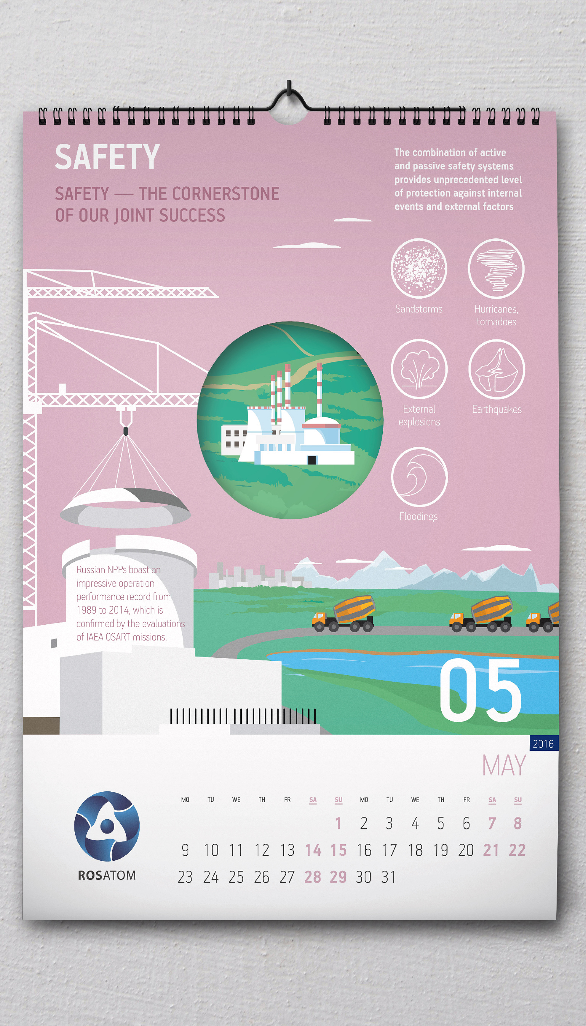 Дизайн настенного календаря для "Росатома" - Фото 3
