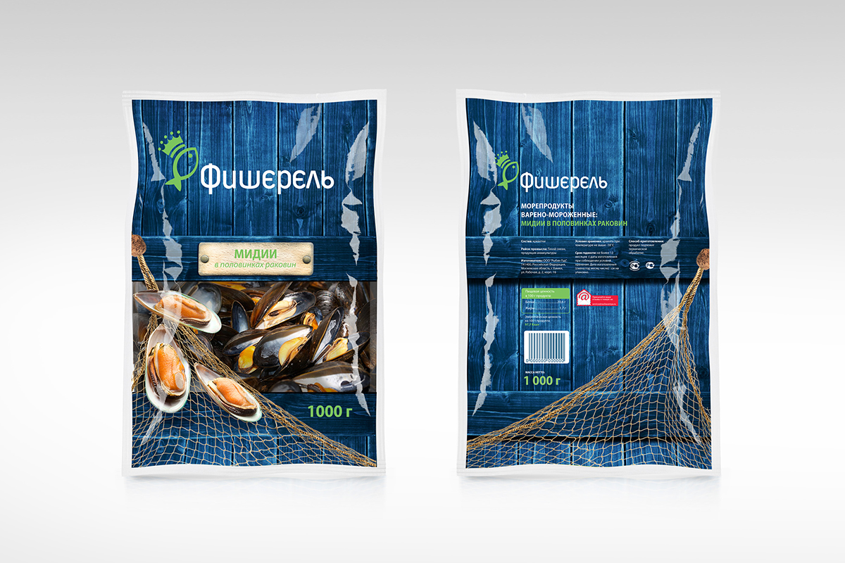 Дизайн упаковки линейки морепродуктов - Фото 3