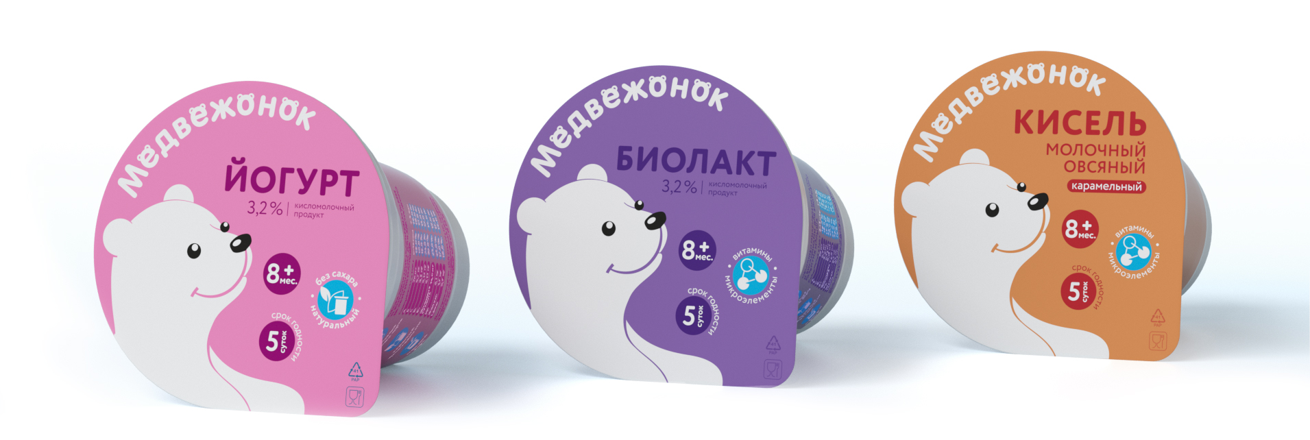 Дизайн упаковки йогуртов ЦПС