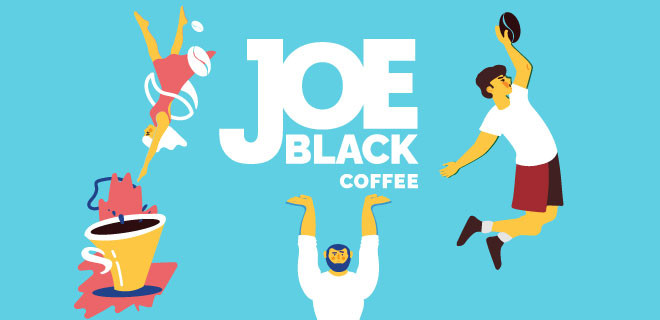 Joe Black — coffee with a light soul. The logo and packaging for the 3-in-1 coffee brand
