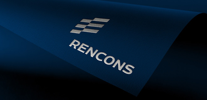 Логотип и айдентика для строительной компании Rencons