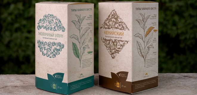 Дизайн серии упаковок классических чаев